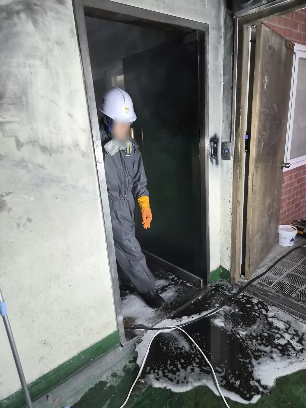 고압 세척 — 서구 화재청소 현장