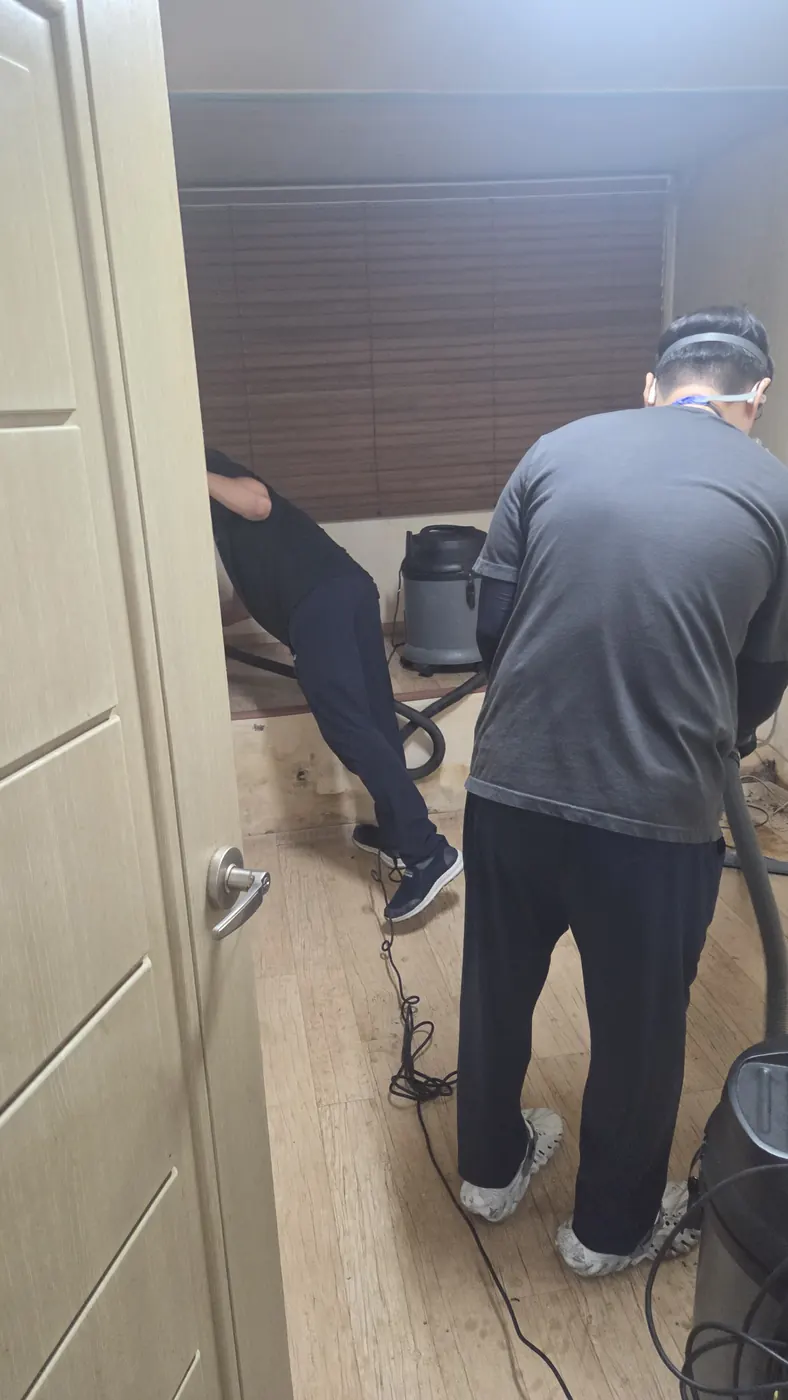 습식 진공 작업 — 남구 침수청소 현장