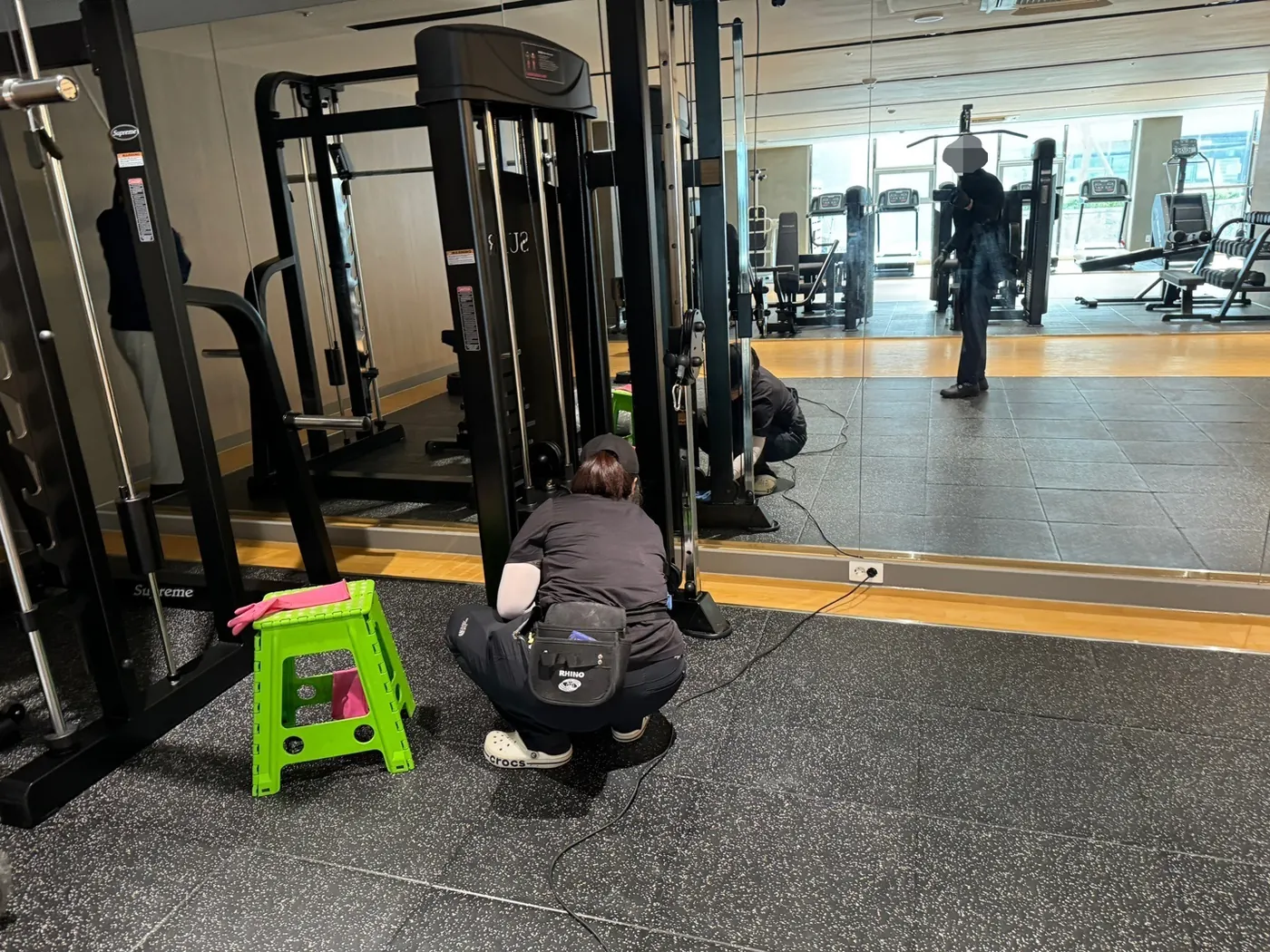 운동기구 관리 — 광산구 헬스장청소 현장