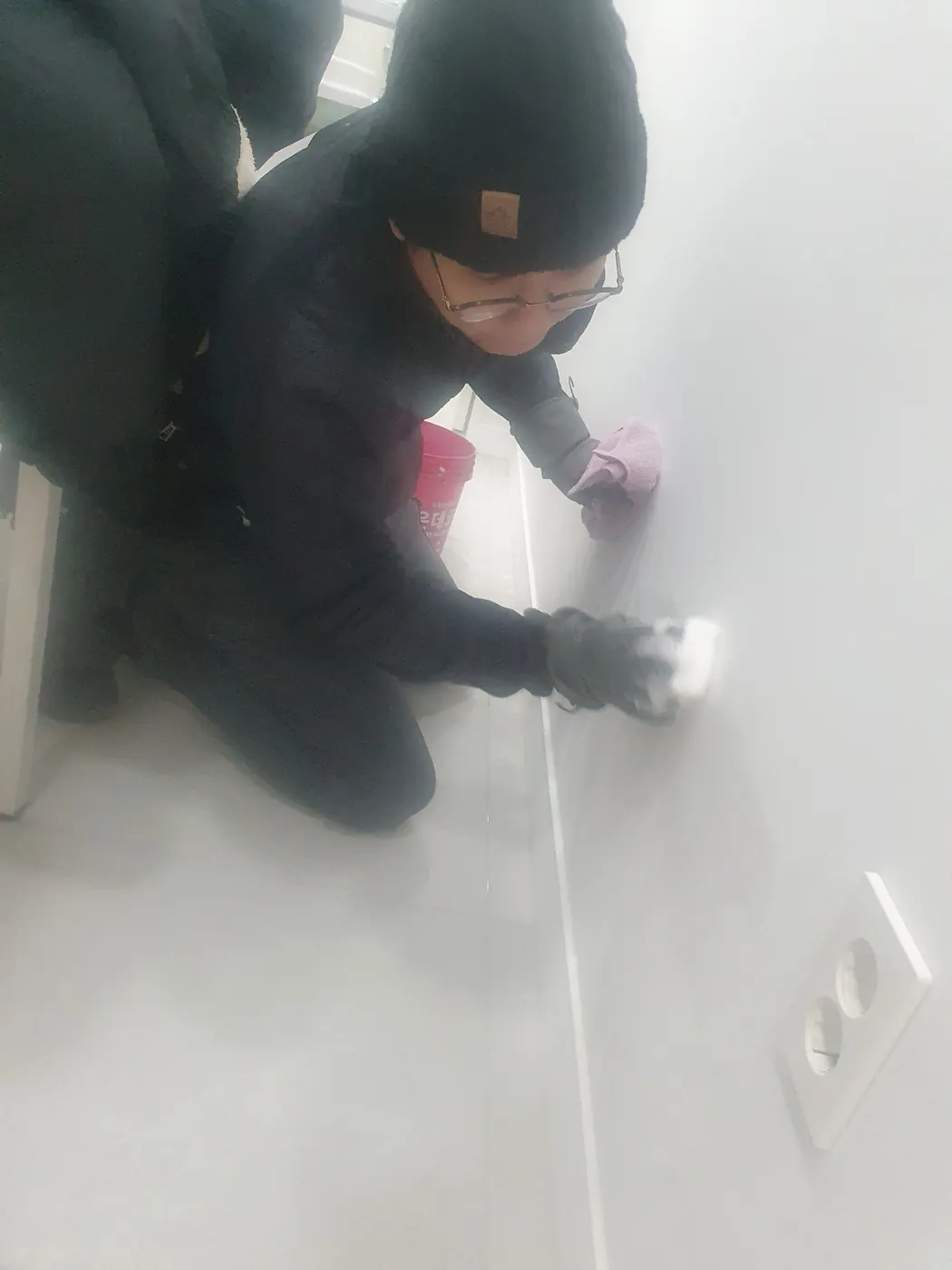 바닥 물걸레 마감 — 금남로5가 병원청소 현장