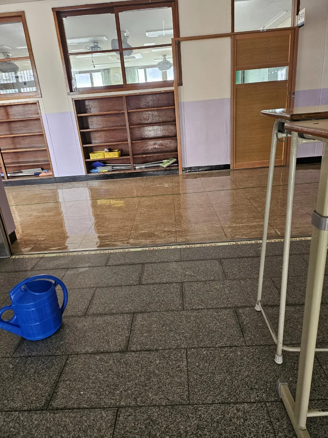 세정 진행 — 백운동 학교청소 현장
